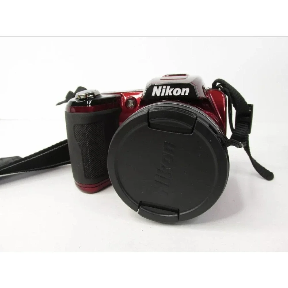 Nikon COOLPIX L810 12.1 MP 15x Optical Zoom Digital Camera Red With Bag -840r2